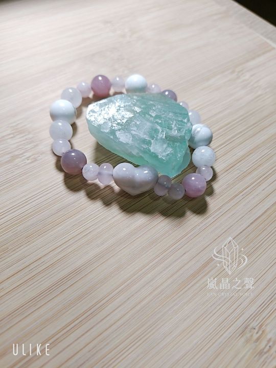 白松石 × 紫麻粉 × 白月光 × 粉水晶